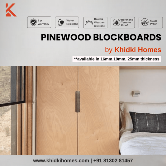 What are the properties of Khidki Pinewood Blockboards? Where can you use Pine Boards?