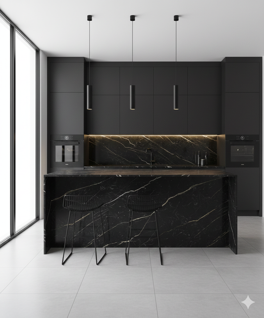 Khidki Trendsetter 1mm Laminates - 30035 - Black Marble