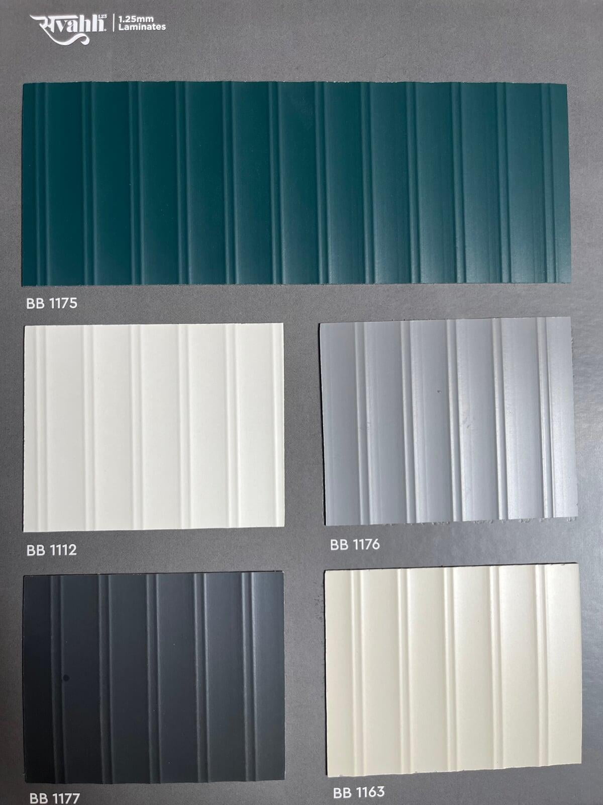 fluted blue laminates