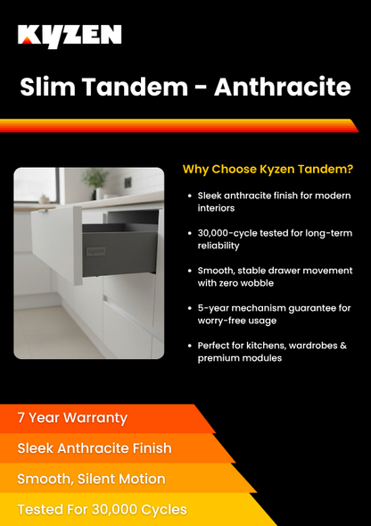 Kyzen Slim Tandem - Anthracite
