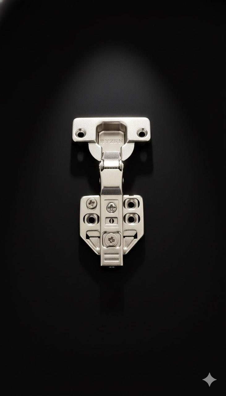 Kyzen 3D Clip On Hinges Nickel Finish (Soft Close)