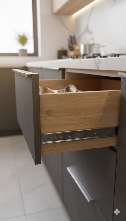 KYZEN Telescopic Channel, Soft Close, 45Kg