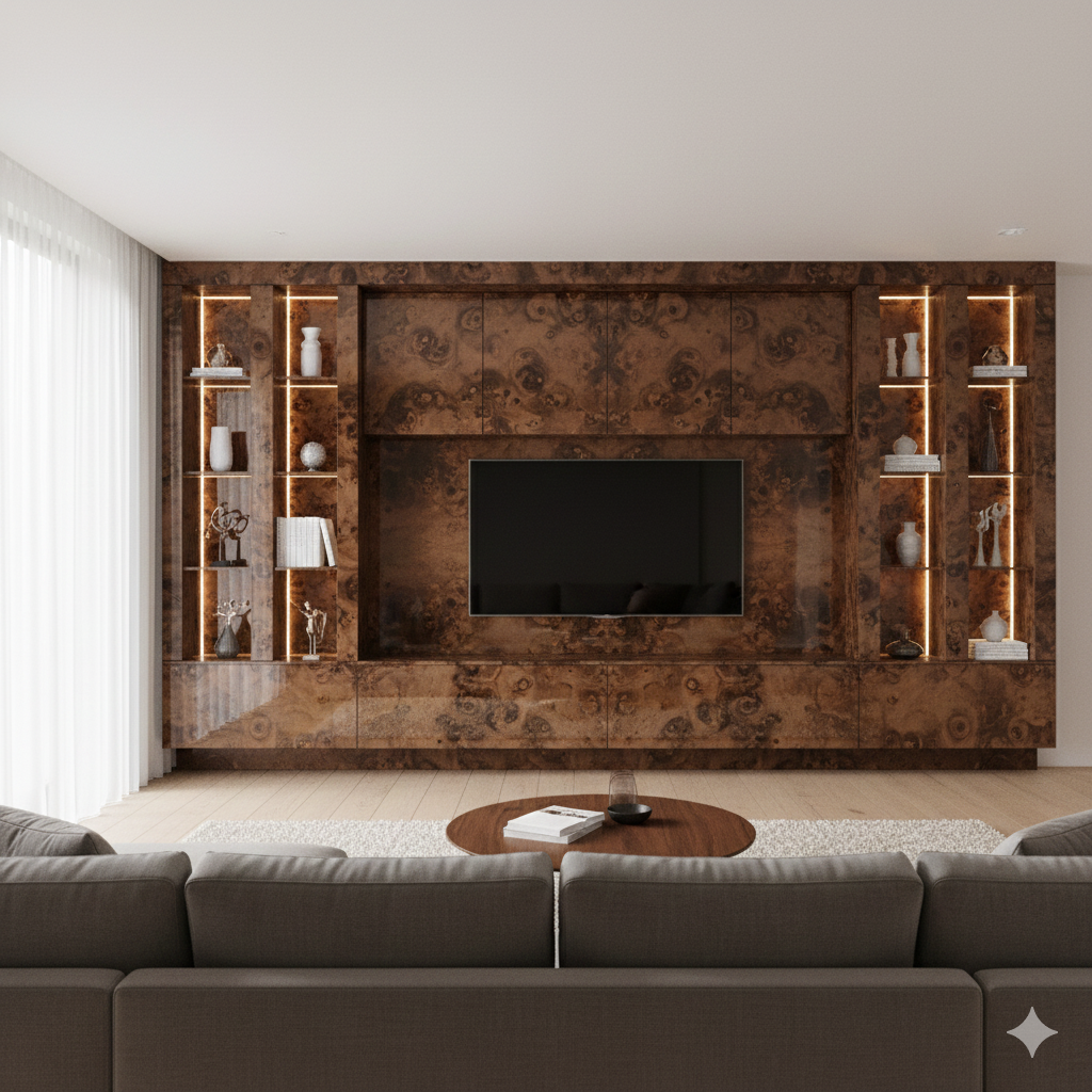 Khidki Trendsetter 1mm Laminates - 30023 - Brown Burl Signature