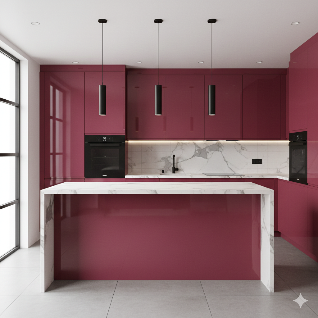 Khidki Trendsetter 1mm Laminates - 10034 - Crimson Bloom