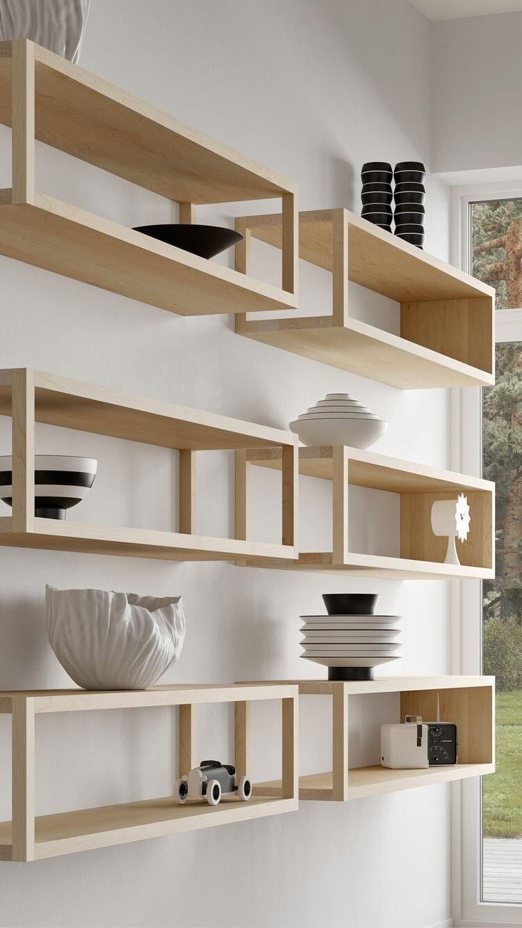 Plywood Floating Shelves Designs