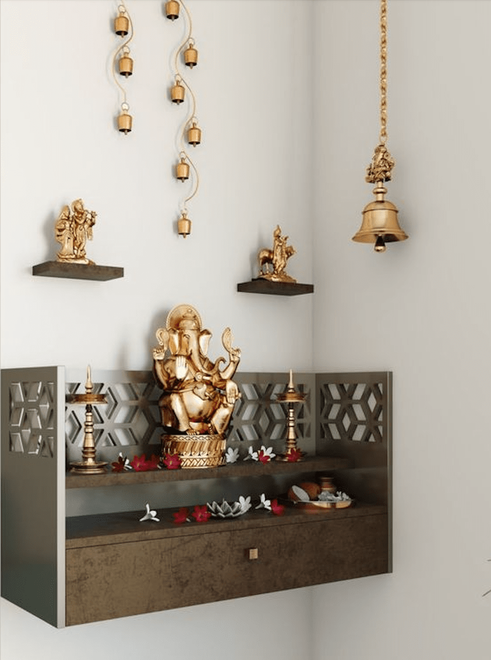 Simple and Elegant Home Temple Design